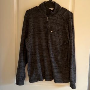 Calvin Klein Men’s black speckled 1/4 Zip Sweater
